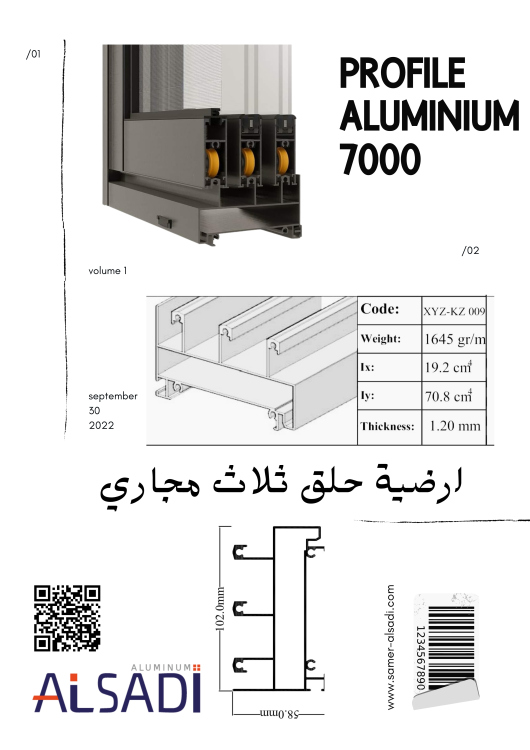 ارضية حلق ثلاث مجاري 