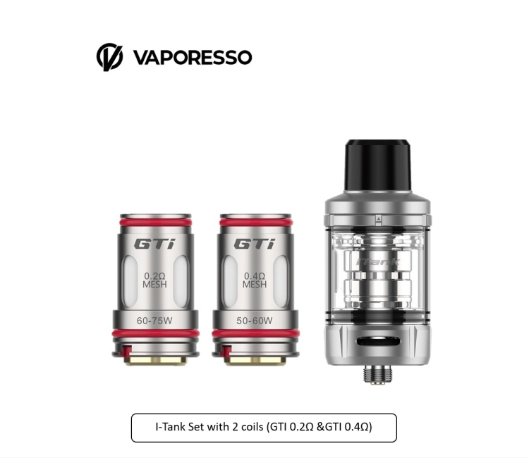 Vaporesso I-Tank Set with 2 coils (GTI 0.2Ω &GTI 0.4Ω) 