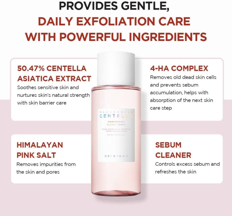 skin1004 Centella Poremizing Clear Toner تونر سنتيالا لتضيق ججم المسام