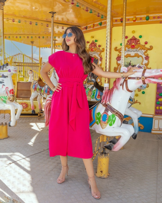 Padded Shoulder Jumpsuit