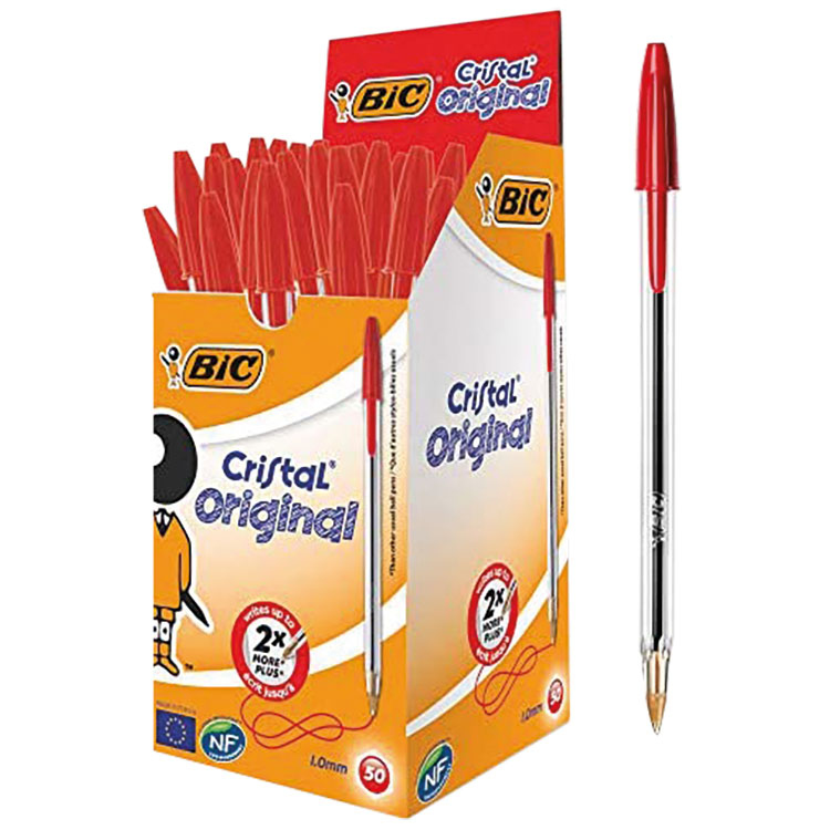50 قلم حبر BIC احمر
