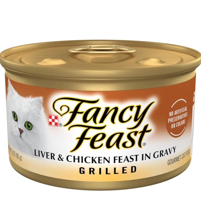 Fancy Feast liver and chicken feast in gravy grilled