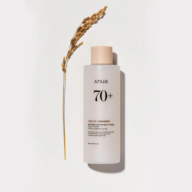 anua Rice 70 Glow Milky toner تونر انوا الحليبي لنضارة واشراقة البشرة