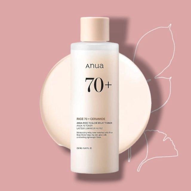 anua Rice 70 Glow Milky toner تونر انوا الحليبي لنضارة واشراقة البشرة