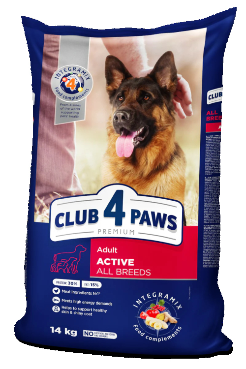 Club 4 paws Adult Dogs ( Active All Breeds ) 14kg