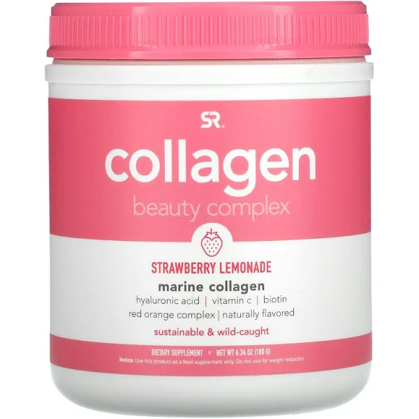 Sports Research, Collagen Beauty Complex, Marine Collagen, Strawberry Lemonade, 6.34 oz (180 g)