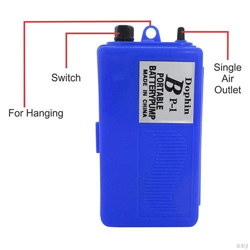 AQUALYF PETS DoPhin Portable Battery Air Pump Motor, BP1, Best Backup air Pump Motor