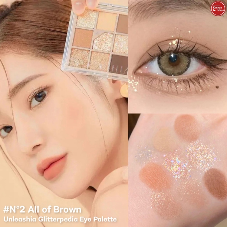 UNLEASHIA , Glitterpedia Eye Palette - N°2 All Of Brown