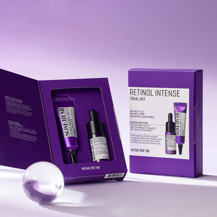 بكج سيرومات ريتنول للعيون والوجه some by mi Retinol Intense Trail Kit