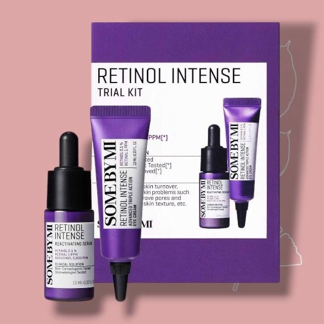 بكج سيرومات ريتنول للعيون والوجه some by mi Retinol Intense Trail Kit