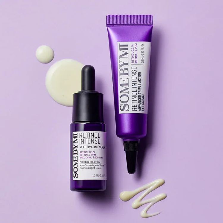 بكج سيرومات ريتنول للعيون والوجه some by mi Retinol Intense Trail Kit