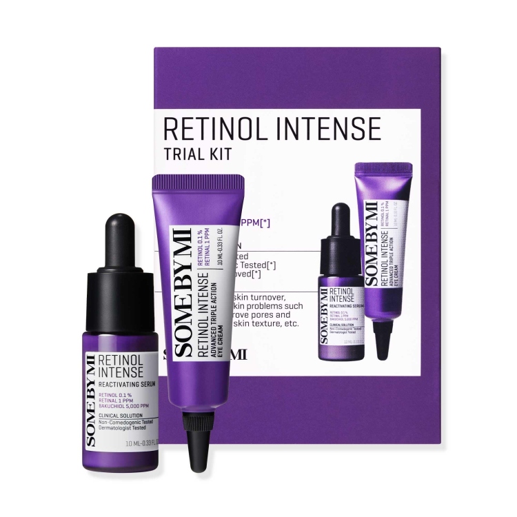 بكج سيرومات ريتنول للعيون والوجه some by mi Retinol Intense Trail Kit