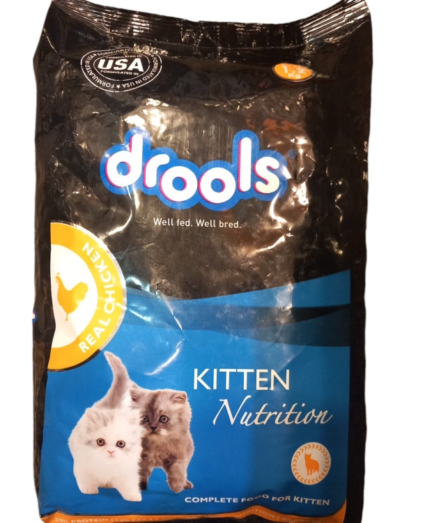 drools kitten dry food with  chicken flavor