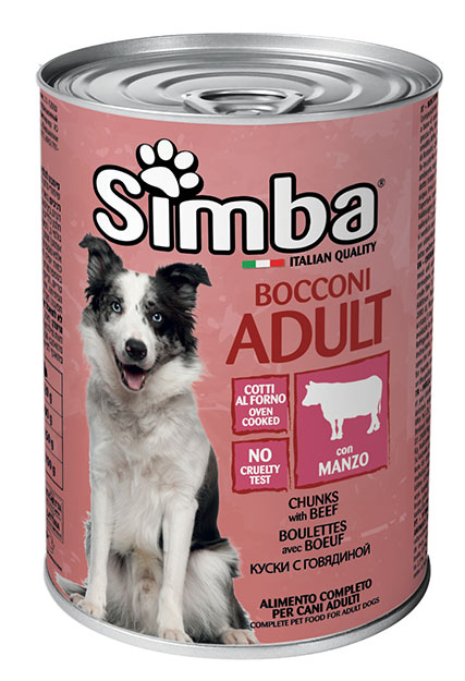 Simba dog wet food chunks with meat