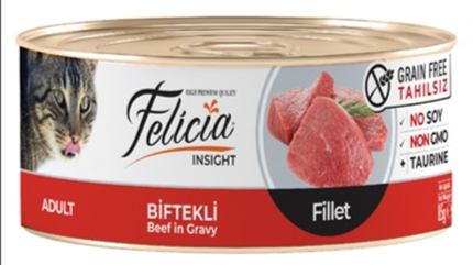 Felicia Adult wet food beef in gravy (Fillet)