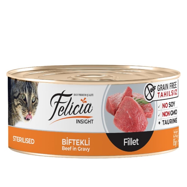 Felicia Sterilised wet food beef in gravy (Fillet)