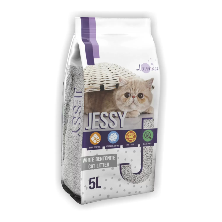 Jessy Clumping Super White Bentonite Cat Litter 30 l