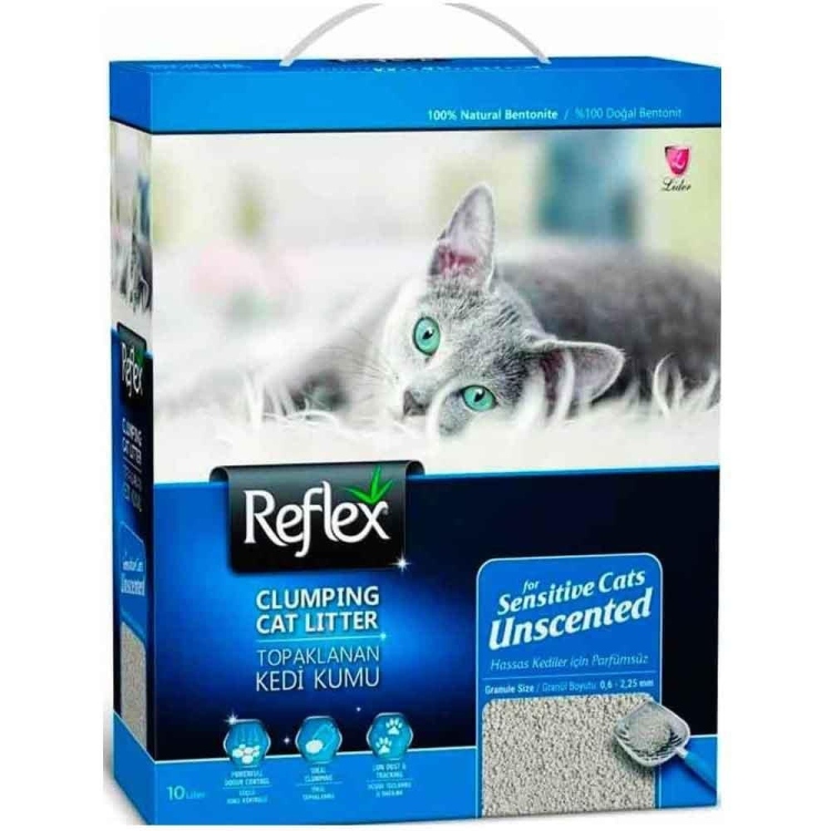 reflex clumping cat litter unscented 