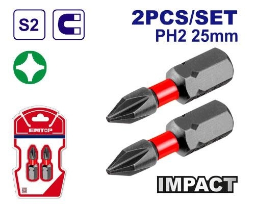 لقم مفك مصلب مغناطيس 2 قطعهESBTM5PH225 PH2 / 25 