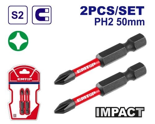لقم مفك مصلب مغناطيس 2 قطعه ESBTM5PH250 PH2 / 50 