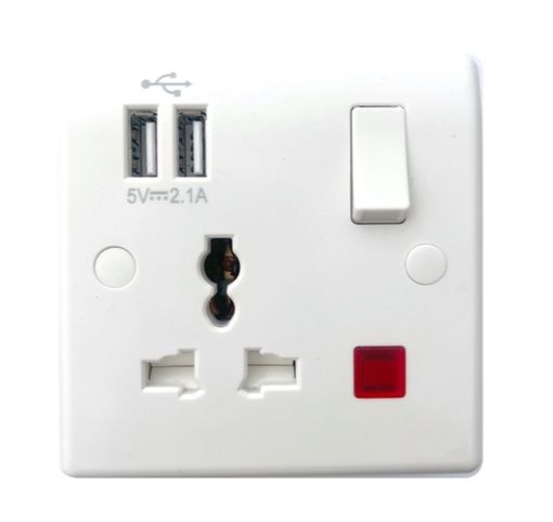 ابريز يونيفرسال مفرد مع مدخلين USB