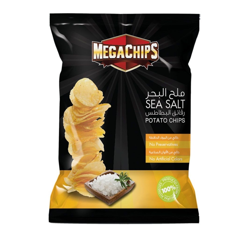 ميجا شيبس ملح البحر  35غم