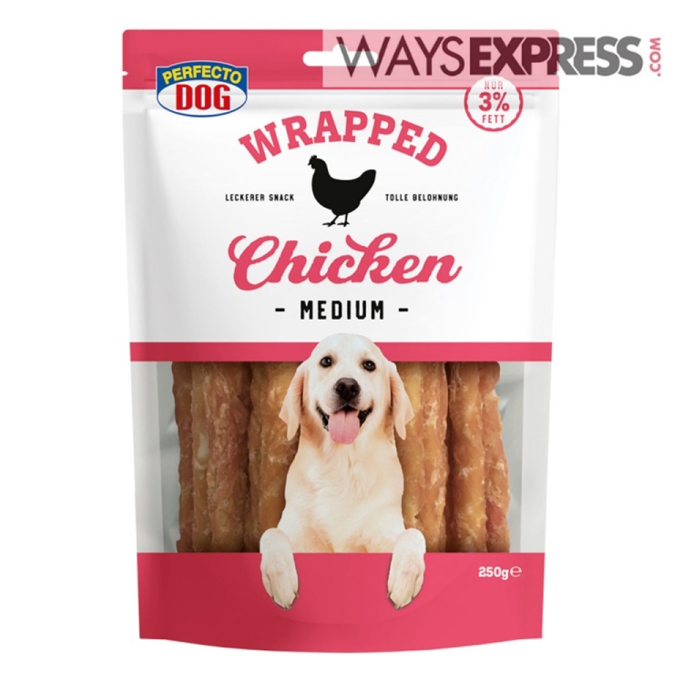 Perfecto Dog Wrapped Chicken Medium 250g