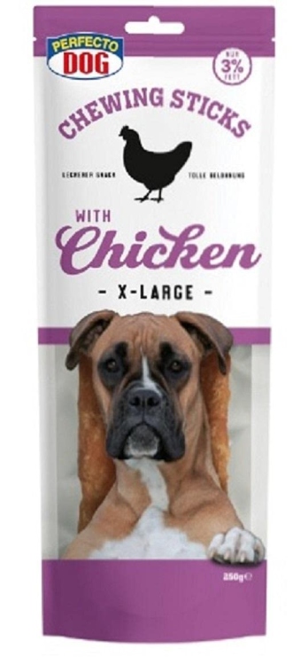 Perfecto Dog Chewing Sticks with Chicken X-Large 250g