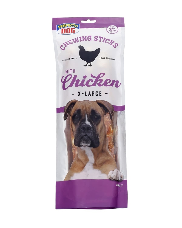 Perfecto Dog Chewing Sticks with Chicken X-Large 250g