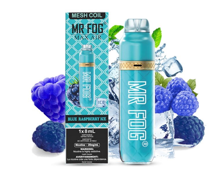 Mr. Fog Max Air Blue Raspberry Ice, 3000 Puffs ,Disposable, Vape Device 