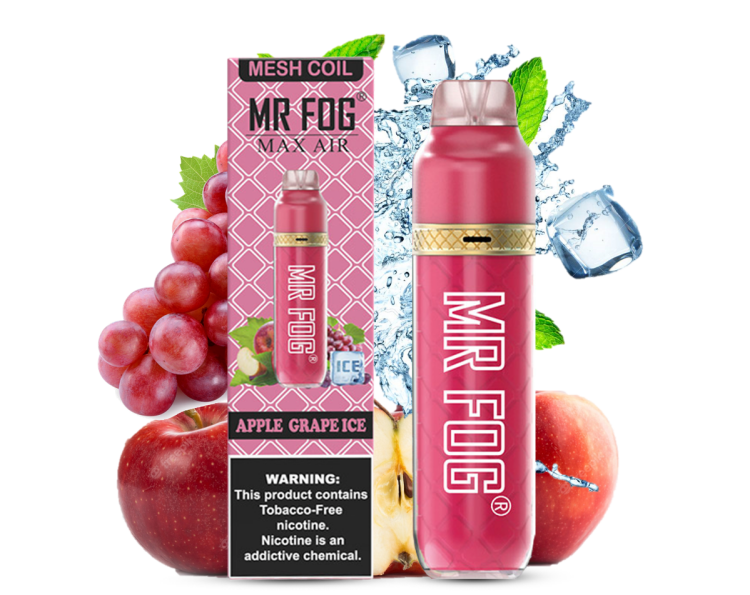 Mr. Fog Max Air Apple Grape Ice, 3000 Puffs ,Disposable, Vape Device 