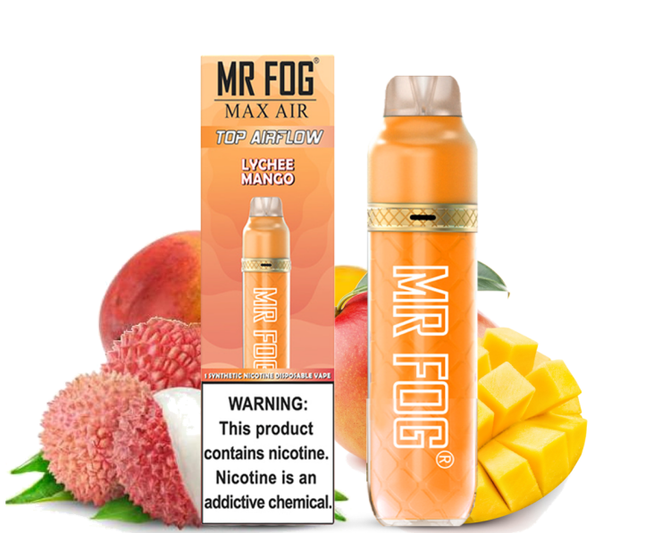 Mr. Fog Max Air Lychee Mango, 3000 Puffs ,Disposable, Vape Device 