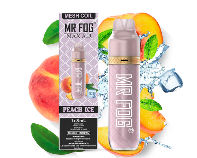 Mr. Fog Max Air  Peach Ice, 3000 Puffs ,Disposable, Vape Device 