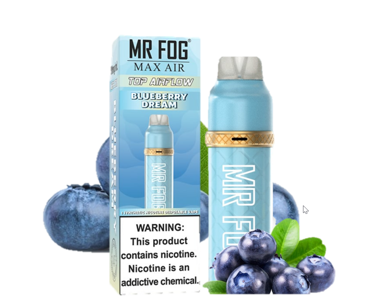 Mr. Fog Max Air Blueberry, 3000 Puffs ,Disposable, Vape Device 