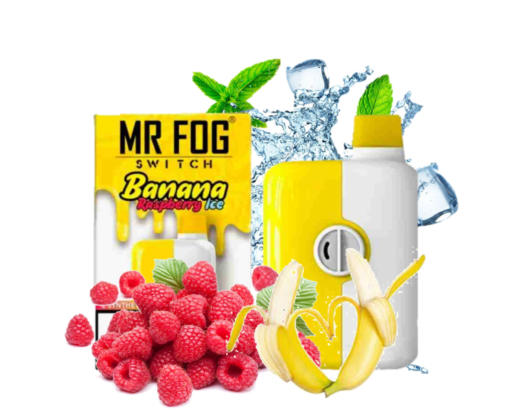 Mr. Fog  Switch Banana Raspberry Ice, 5500 Puffs ,Rechargeable, Disposable, Vape Device 