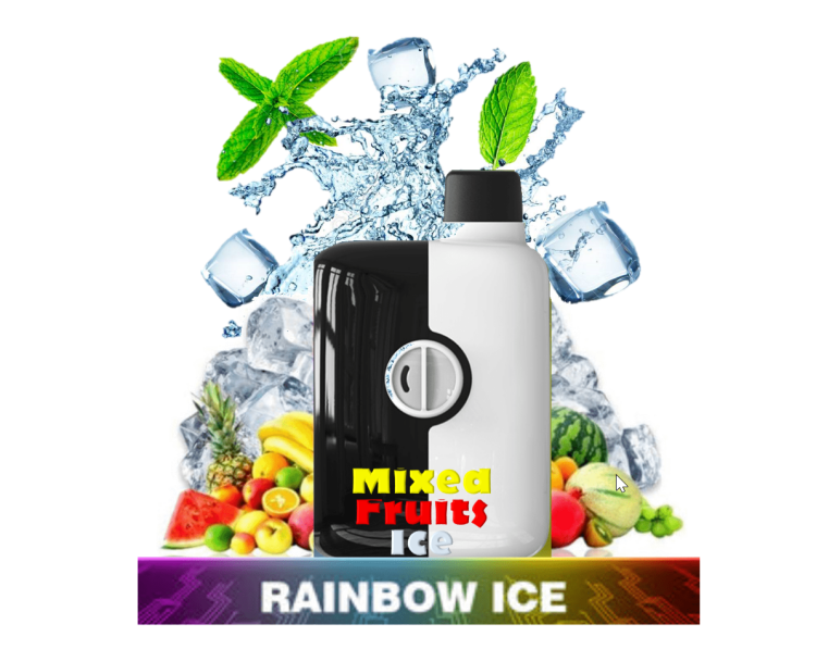 Mr. Fog Switch Mixed Fruits  Ice (Rainbow Ice) 5500 Puff, Rechargeable, Disposable, Vape Device  