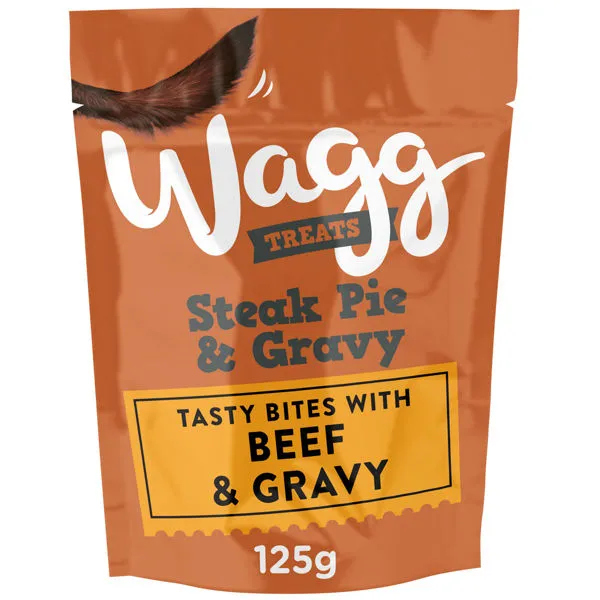 wagg treats tasty bites with beef&gravy