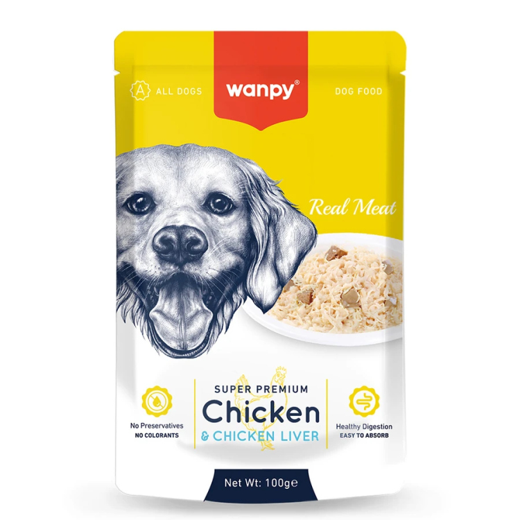 wanpy dog wet food with chicken&chicken liver