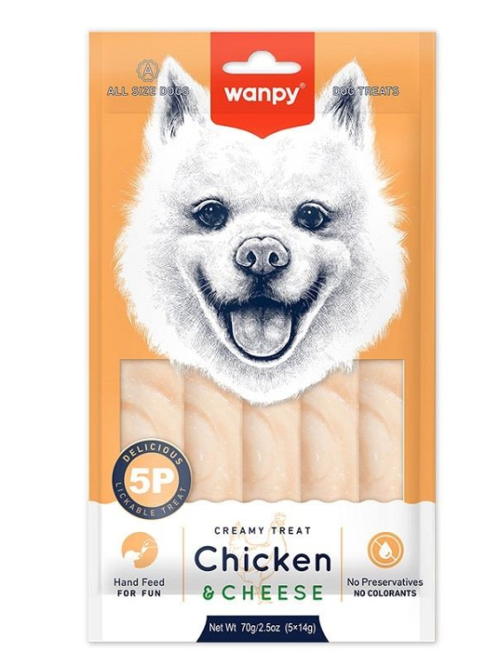 wanpy creamy treat chicken&cheese