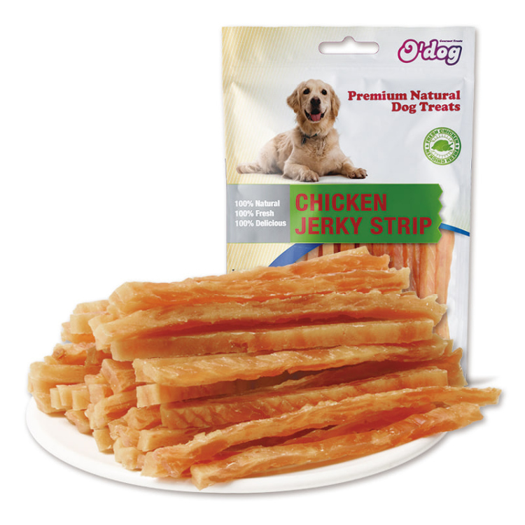 O'dog chicken jerky strips 