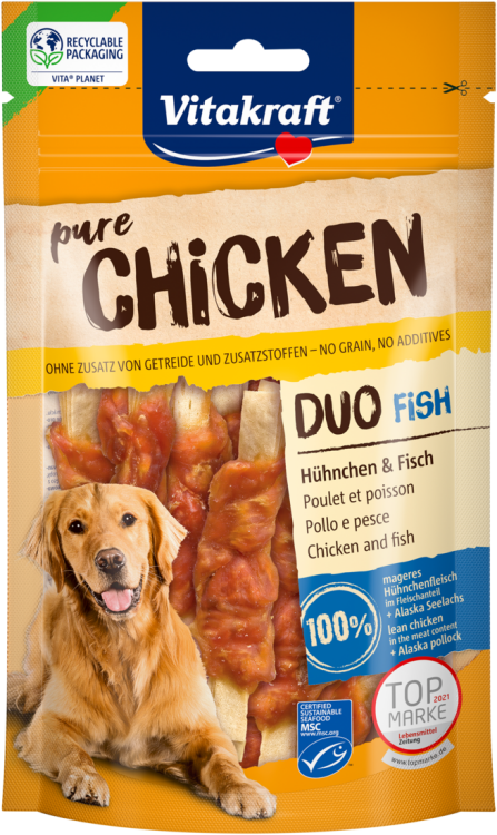 Vitakraft Pure Chicken Duo Fish Snack for Dogs 80 gr