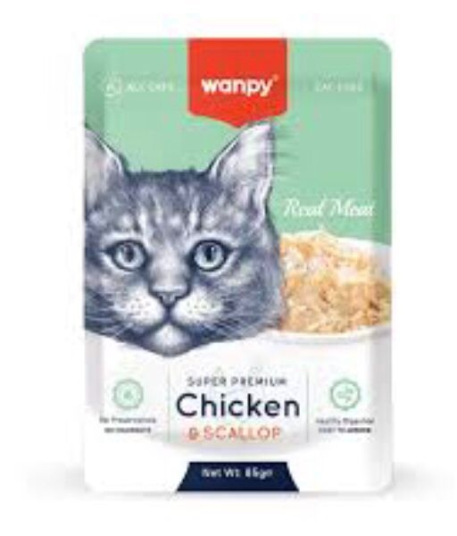 Wanpy cat wet food with chicken & scallop