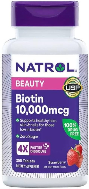 بيوتين للشعر ٢٥٠ حبه اعلى عيار 10000 Biotin from Natrol