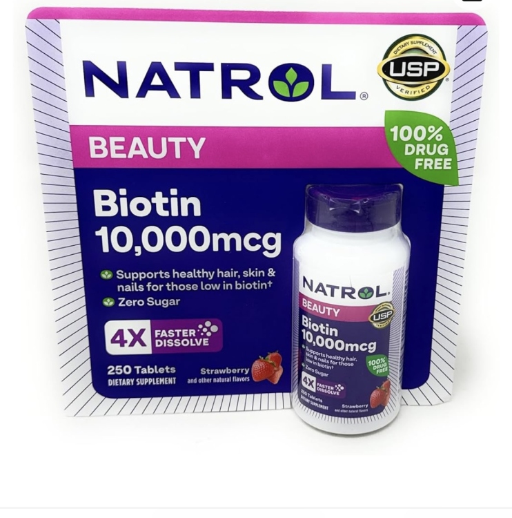 بيوتين للشعر ٢٥٠ حبه اعلى عيار 10000 Biotin from Natrol