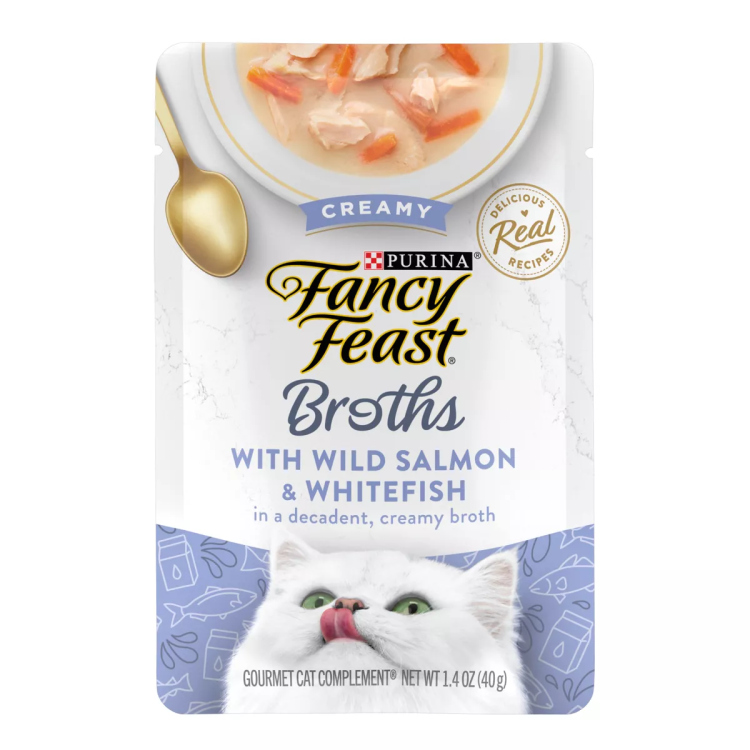 fancy feast broths with wild salmon& white fish 