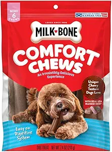 milk bone comfort chews with real USA raised beef 