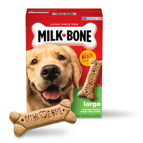 milk bone meaty taste crunchy treat for large sized dogs