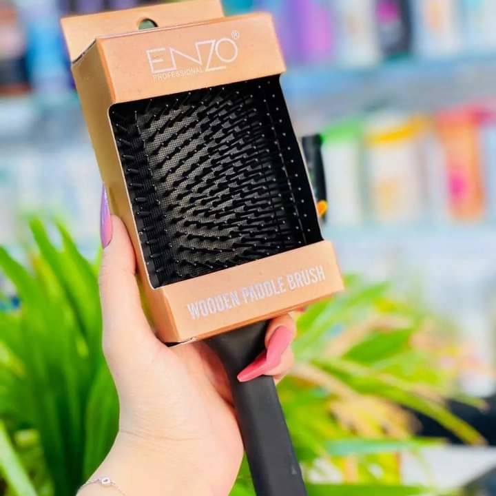 فرشاة شعر انزو ENZO WOODEN PADDLE BRUSH