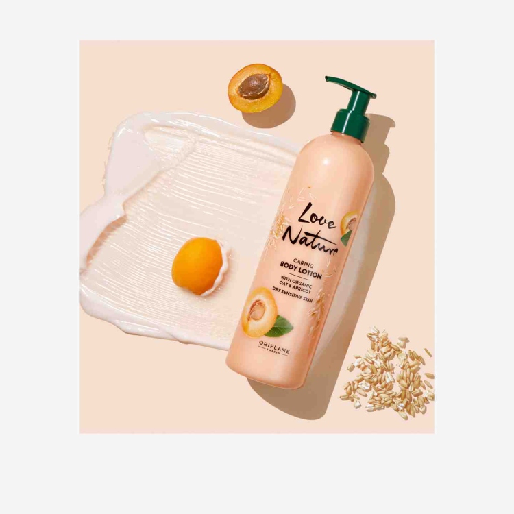 LOVE NATURE Caring Body Lotion with Organic Oat & Apricot 500ML   41492
