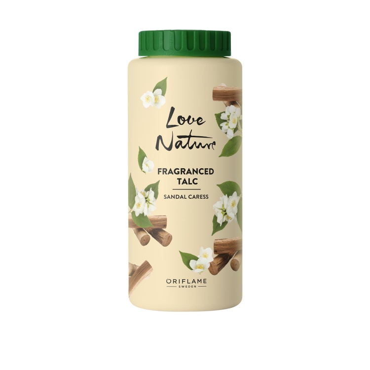 LOVE NATURE Fragranced Talc Sandal Caress 100G   45107